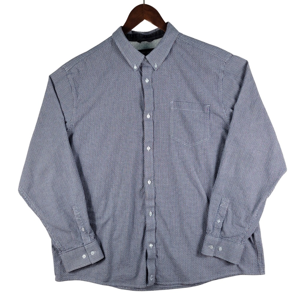 Cody James Button Down Shirt‎ Mens 4XL Blue Red Micro Check Excellent Western